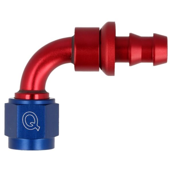 Hose Adapter Push-On 90 Deg AN8