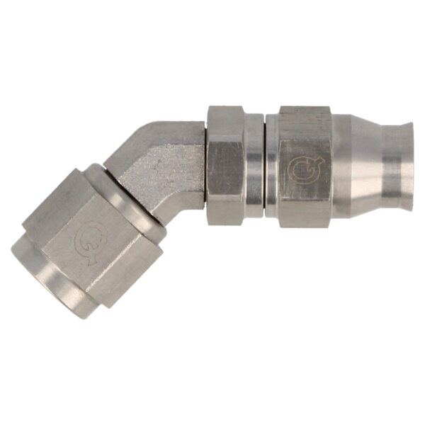 Stainless Steel Brake Fitting Female 45 Deg AN4