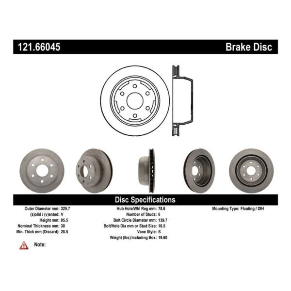 121.66045 - C-Tek Standard Brake Rotor - Image 8
