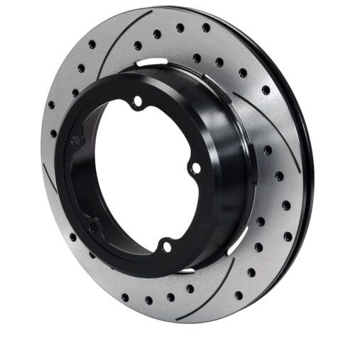 160-12890-BK – Wilwood SRP Rotor & Hat – 309x20mm Curved Slotted & Cross Drilled Right