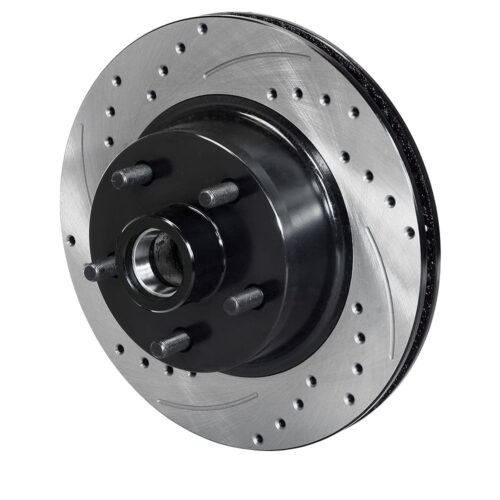 160-14325-BK – Wilwood SRP Hub & Rotor – 287x24mm Curved Slotted & Cross Drilled Right