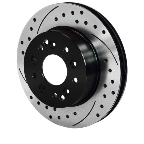 160-11288-BK – Wilwood SRP Rotor & Hat – 298x32mm Curved Slotted & Cross Drilled Right