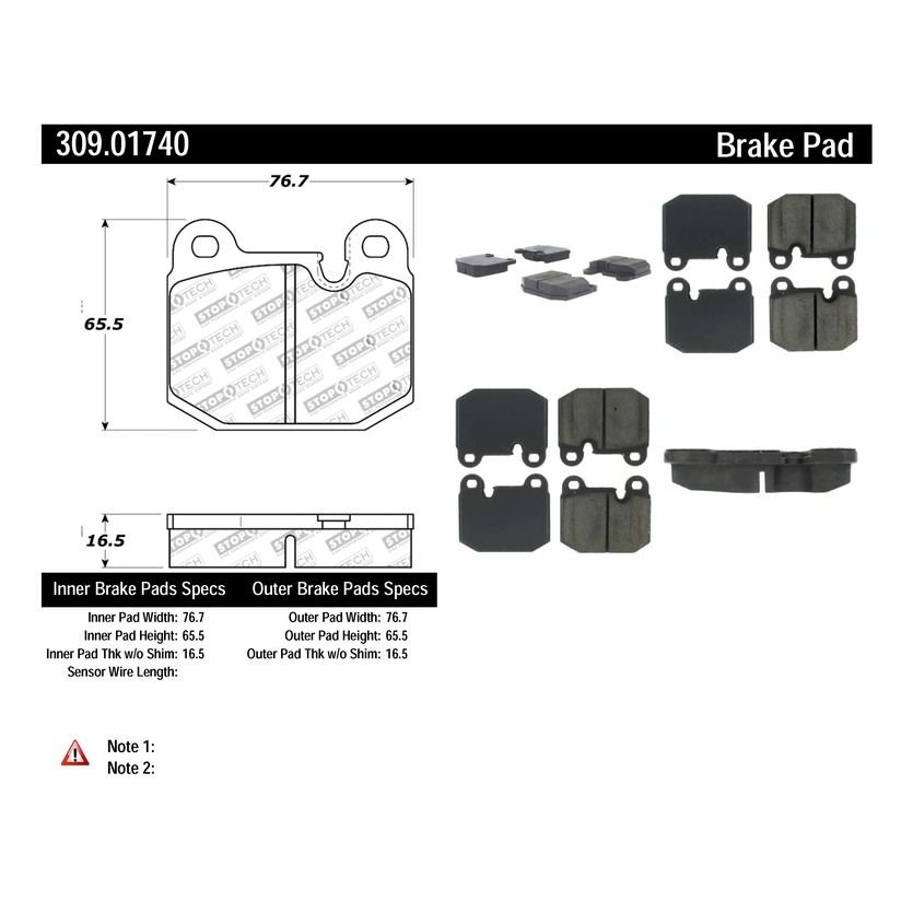 309.01740 - StopTech Sport Brake Pads with Shims - Image 7