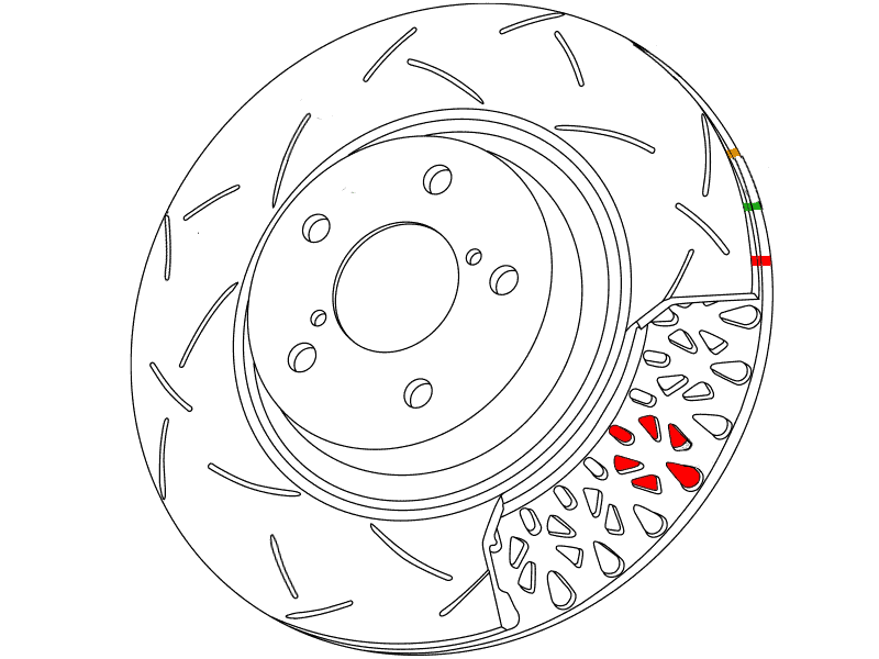 DBA43016S - 4000 Series T3 Brake Rotor; Front - Image 4