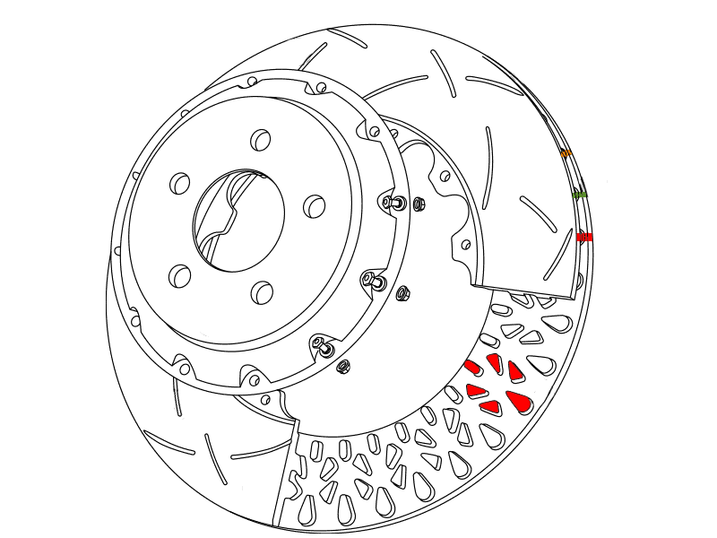 DBA53940BLKS - 5000 Series T3 Brake Rotor; Front - Image 4