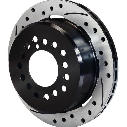 160-16622-BK – Wilwood SRP Rotor & Hat – 280x20mm Curved Slotted & Cross Drilled Left