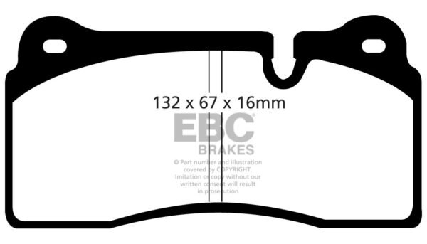 DP41127R - EBC Yellowstuff Brake Pads; Rear - Image 3