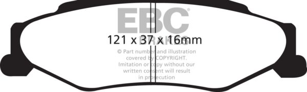 DP31160C - EBC Redstuff Brake Pads; Rear - Image 3