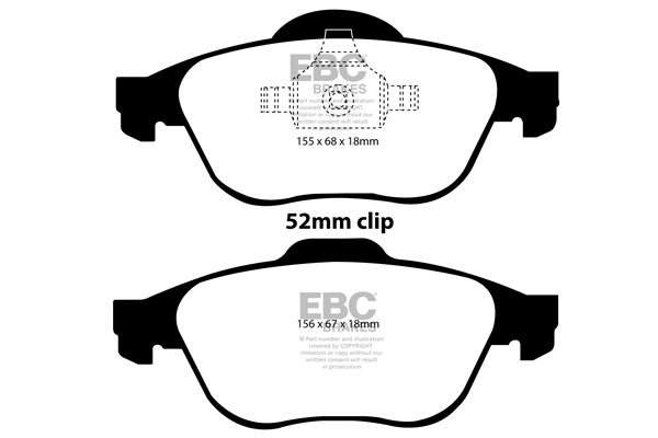 DP41394R - EBC Yellowstuff Brake Pads; Front - Image 3