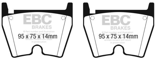 DP41513/2R - EBC Yellowstuff Brake Pads; Front - Image 3