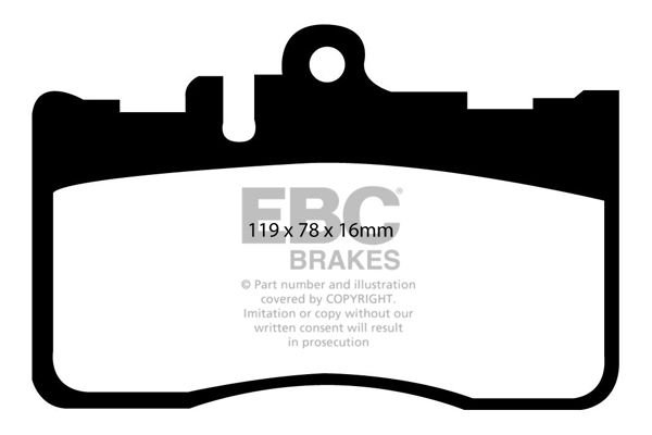 DP41622R - EBC Yellowstuff Brake Pads; Front - Image 3