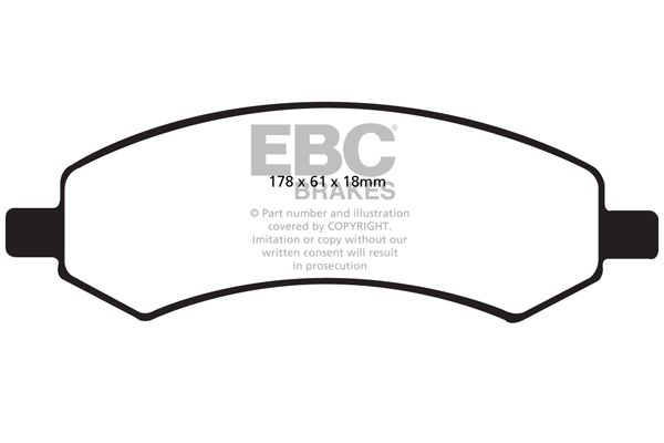 DP41738R - EBC Yellowstuff Brake Pads; Front - Image 3