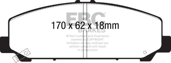 DP41808R - EBC Yellowstuff Brake Pads; Front - Image 3