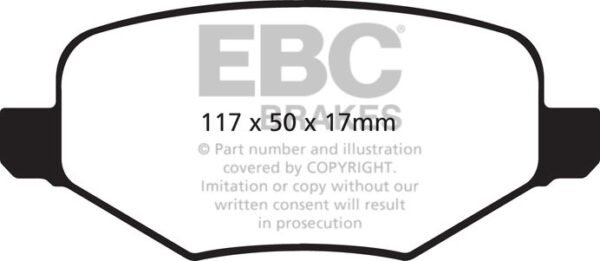 DP1826 - EBC Ultimax Brake Pads; Rear - Image 3