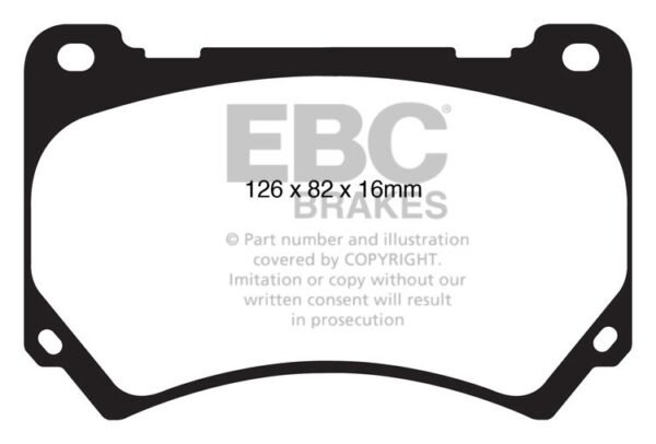 DP41849R - EBC Yellowstuff Brake Pads; Front - Image 3