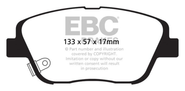 DP1864 - EBC Ultimax Brake Pads; Front - Image 3