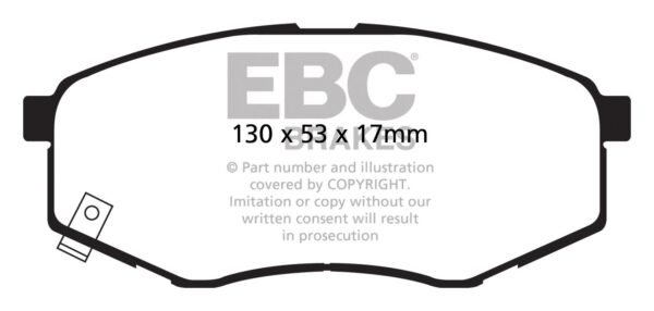 DP21866 - EBC Greenstuff 2000 Brake Pads; Front - Image 3