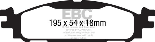 DP41873R - EBC Yellowstuff Brake Pads; Front - Image 3
