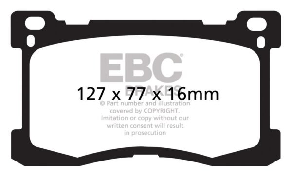DP41882R - EBC Yellowstuff Brake Pads; Front - Image 3