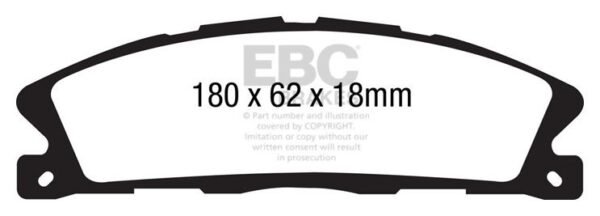 DP21886 - EBC Greenstuff 2000 Brake Pads; Front - Image 3