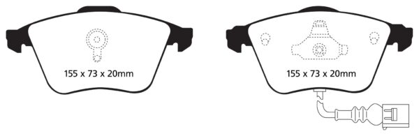 DP1946 - EBC Ultimax Brake Pads; Front - Image 3