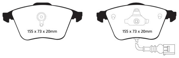 DP41946R - EBC Yellowstuff Brake Pads; Front - Image 3