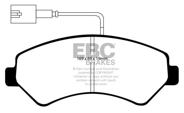 DP1969/2 - EBC Ultimax Brake Pads; Front - Image 3