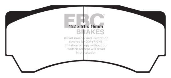 DP4063R - EBC Yellowstuff Brake Pads; Front - Image 3
