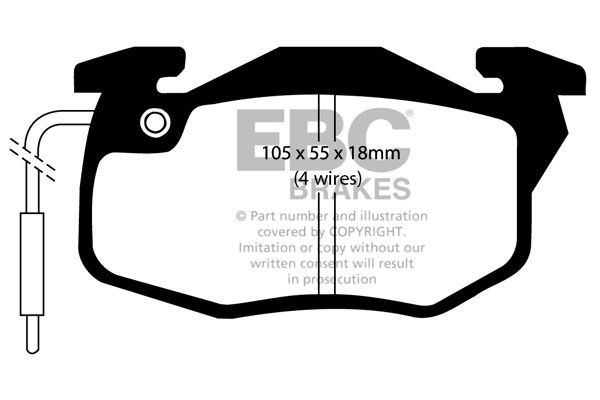 DP545/4 - EBC Ultimax Brake Pads; Front - Image 3