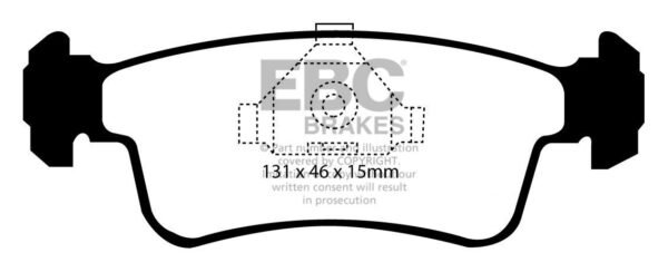 DP741 - EBC Ultimax Brake Pads; Front - Image 3