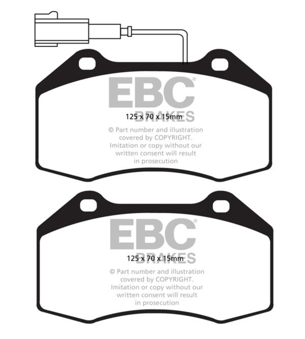 DP42021R - EBC Yellowstuff Brake Pads; Front - Image 3