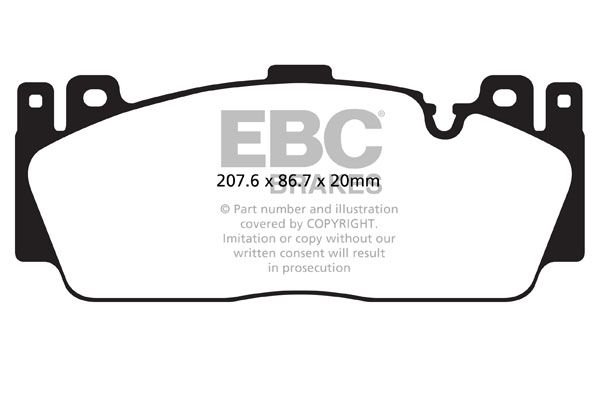 DP42148R - EBC Yellowstuff Brake Pads; Front - Image 3
