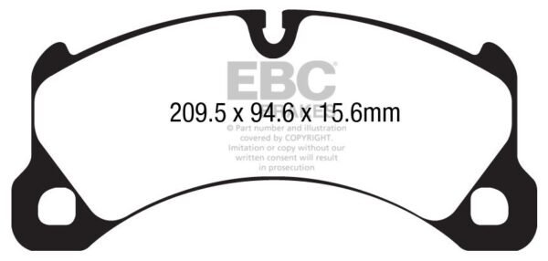 DP42162R - EBC Yellowstuff Brake Pads; Front - Image 3