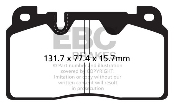 DP22168 - EBC Greenstuff 2000 Brake Pads; Front - Image 3