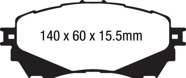 DP42170R - EBC Yellowstuff Brake Pads; Front - Image 3