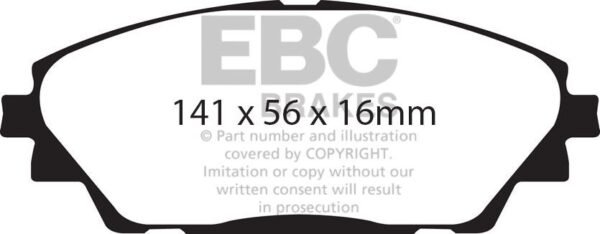 DP42185R - EBC Yellowstuff Brake Pads; Front - Image 3