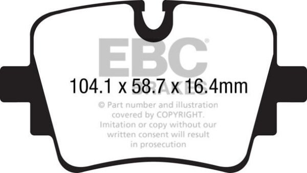 DP42190R - EBC Yellowstuff Brake Pads; Rear - Image 3