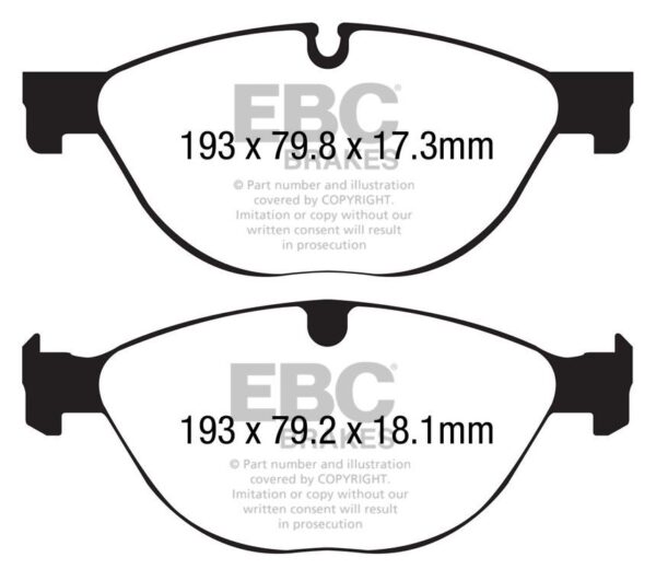 DP42191R - EBC Yellowstuff Brake Pads; Front - Image 3