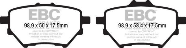 DP42196R - EBC Yellowstuff Brake Pads; Rear - Image 3