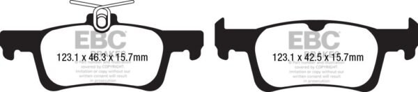 DP42199R - EBC Yellowstuff Brake Pads; Rear - Image 3