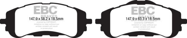 DP42200R - EBC Yellowstuff Brake Pads; Front - Image 3