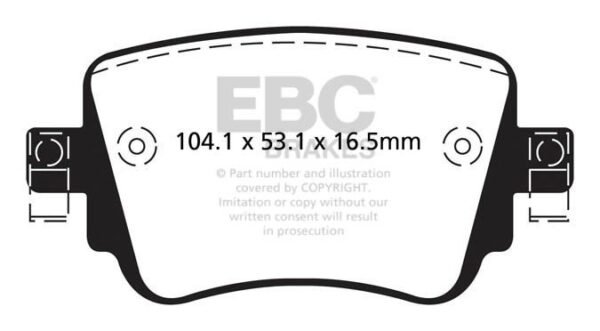 DP62201 - EBC Greenstuff 6000 Brake Pads; Rear - Image 3