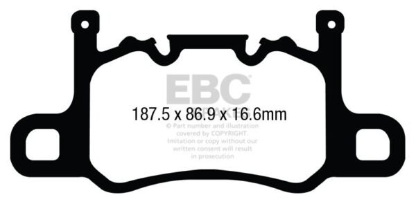 DP42207R - EBC Yellowstuff Brake Pads; Rear - Image 3