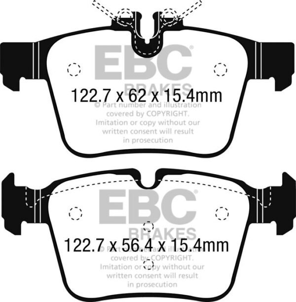 DP42215R - EBC Yellowstuff Brake Pads; Rear - Image 3