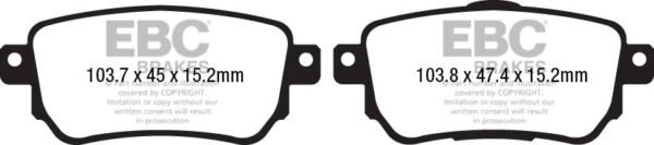 DP42219R - EBC Yellowstuff Brake Pads; Rear - Image 3