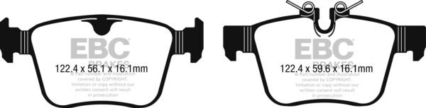 DP42246R - EBC Yellowstuff Brake Pads; Rear - Image 3