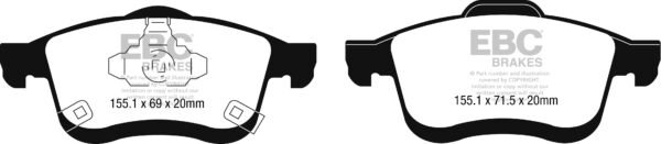 DP22248 - EBC Greenstuff 2000 Brake Pads; Front - Image 3