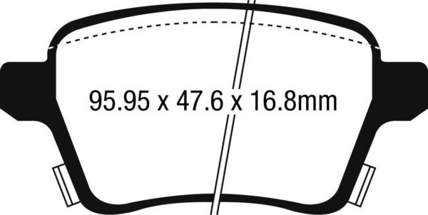 DP22250 - EBC Greenstuff 2000 Brake Pads; Rear - Image 3