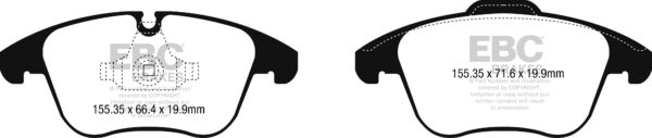 DP32252C - EBC Redstuff Brake Pads; Front - Image 3
