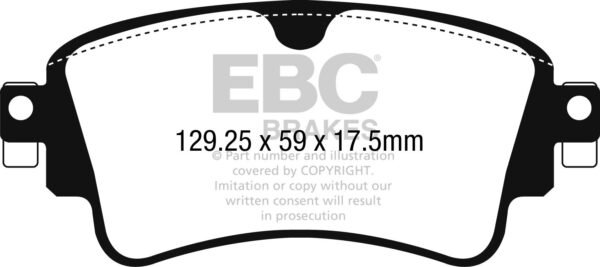 DP32254C - EBC Redstuff Brake Pads; Rear - Image 3